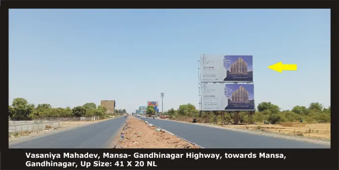 Gandhinagar- Vasaniya Mahadev, Toward Mansa Size 40 X 20  UP  NL
